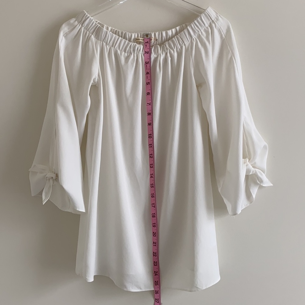 *NWOT* Mustard Seed 3/4 Sleeve Off-Shoulder Blouse - Picture 14 of 15